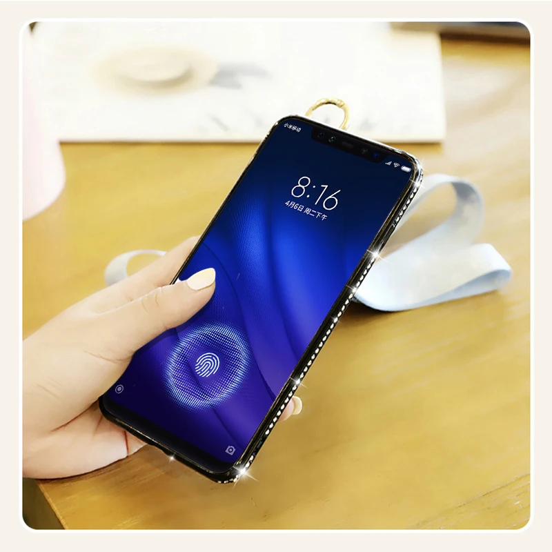 Силиконовый чехол с ремешком на запястье для Xiaomi Mi A2 8 lite light 9 se 9t Redmi Note 7 k20 6 pro 6a |