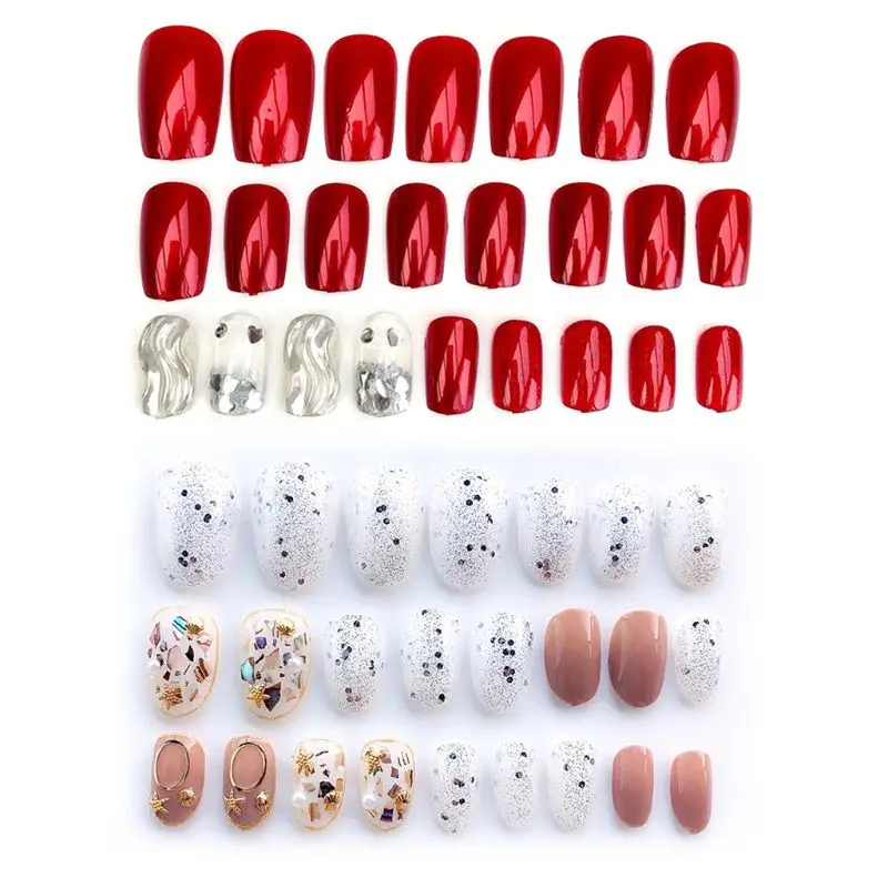 Fashion 24pcs/set Phototherapy Nails Acrylic Fake Fingernails Ins Wave False Nails Simple Middle-long Size Lady Shell Full Nail
Fashion 24pcs/set Phototherapy Nails Acrylic Fake Fingernails Ins Wave False Nails Simple Middle-long Size Lady Shell Full Nail