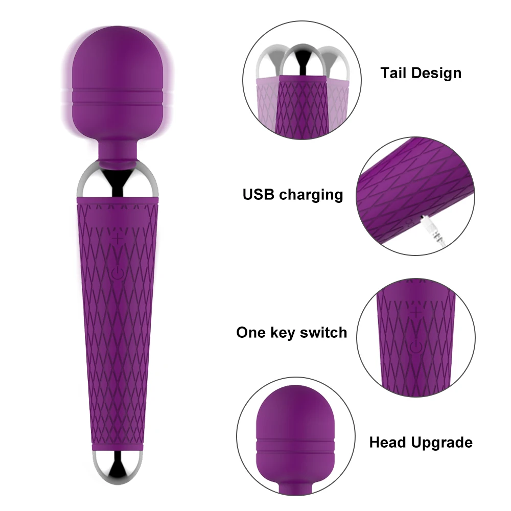 Мощная волшебная палочка Вибраторы для женщин USB зарядка AV палка женский G