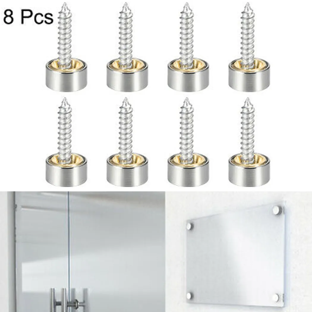 8pc Furniture Table Mirror Screw Decorative Round Cover Nails Stainless Steel For Mirrors Tea Tables Wardrobes Glass Sign
8pc Furniture Table Mirror Screw Decorative Round Cover Nails Stainless Steel For Mirrors Tea Tables Wardrobes Glass Sign