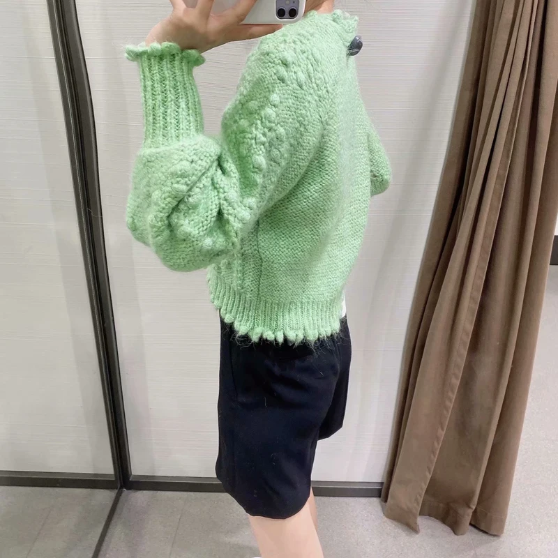 Za 2020 Women Sweaters Cardigan Women V-neck Sweater Fashion Green Hollow Cardigan Sweater Women Elegant Knitted Long Sleeve Top
Za 2020 Women Sweaters Cardigan Women V-neck Sweater Fashion Green Hollow Cardigan Sweater Women Elegant Knitted Long Sleeve Top