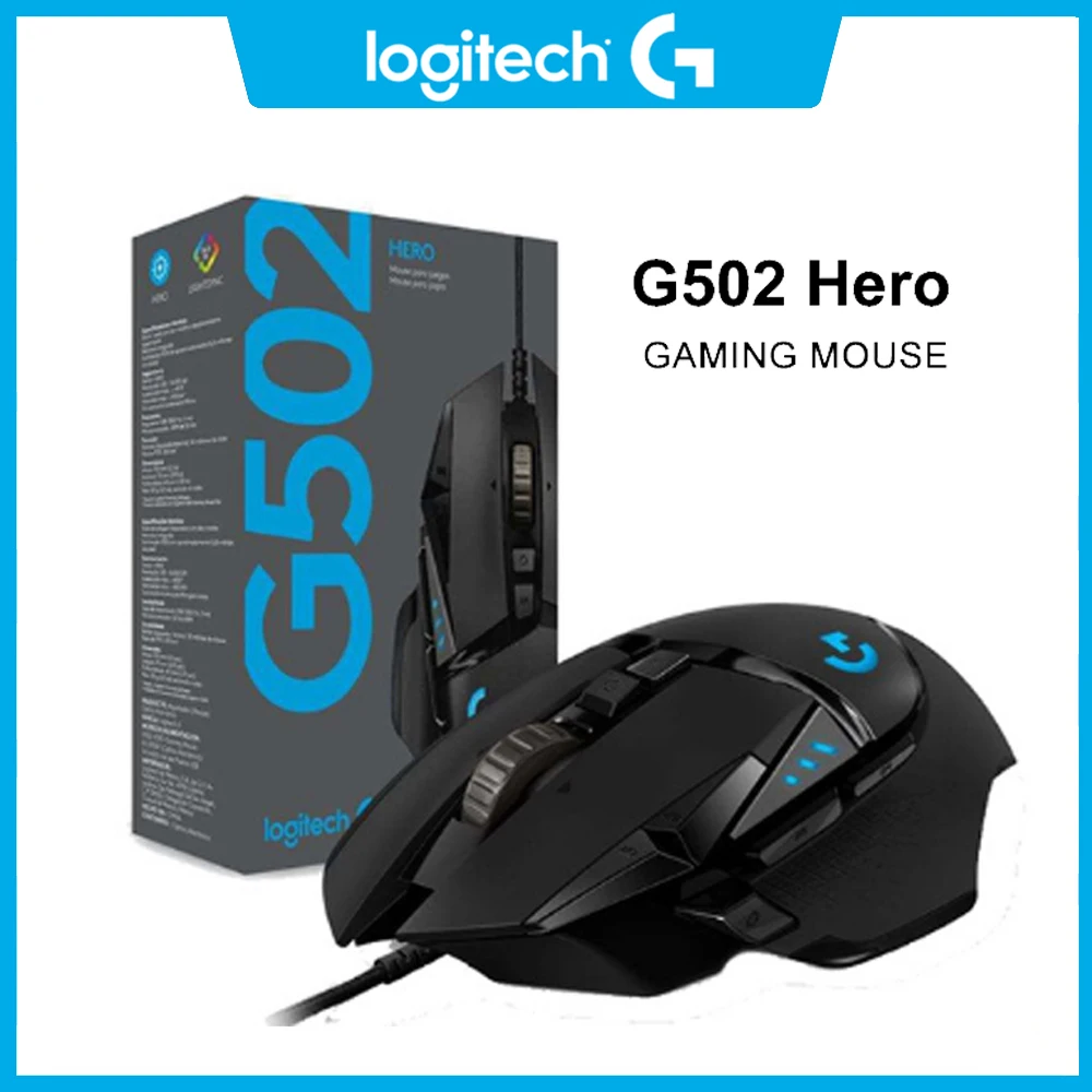 Logitech G502 HERO Professional Gaming Mouse 16000DPI Gaming Programming Mouse Adjustable Light Synchronizatio For Mouse Gamer
Logitech G502 HERO Professional Gaming Mouse 16000DPI Gaming Programming Mouse Adjustable Light Synchronizatio For Mouse Gamer