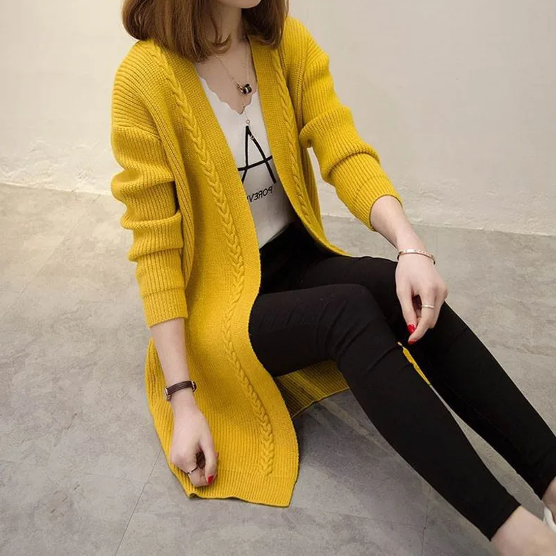 Cardigans Knitted Sweater Women Solid Color Loose Casual All-match Sweet Preppy Style Korean Fashion Chic Long Sweaters Coat
Cardigans Knitted Sweater Women Solid Color Loose Casual All-match Sweet Preppy Style Korean Fashion Chic Long Sweaters Coat