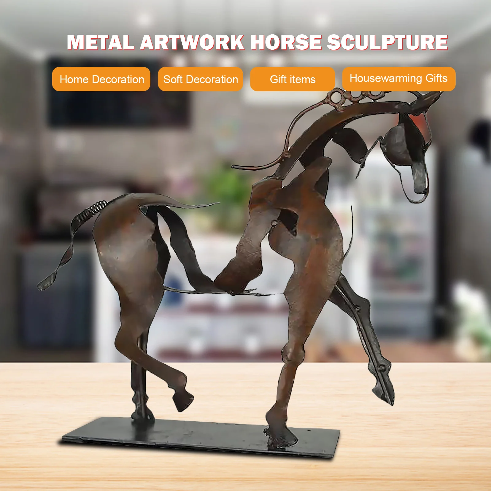1pcs Metal Art Horse Sculpture with LED Light Modern Statue Christmas Gift Home Outdoor Yard Lawn Decor Night Light Ornaments
1pcs Metal Art Horse Sculpture with LED Light Modern Statue Christmas Gift Home Outdoor Yard Lawn Decor Night Light Ornaments