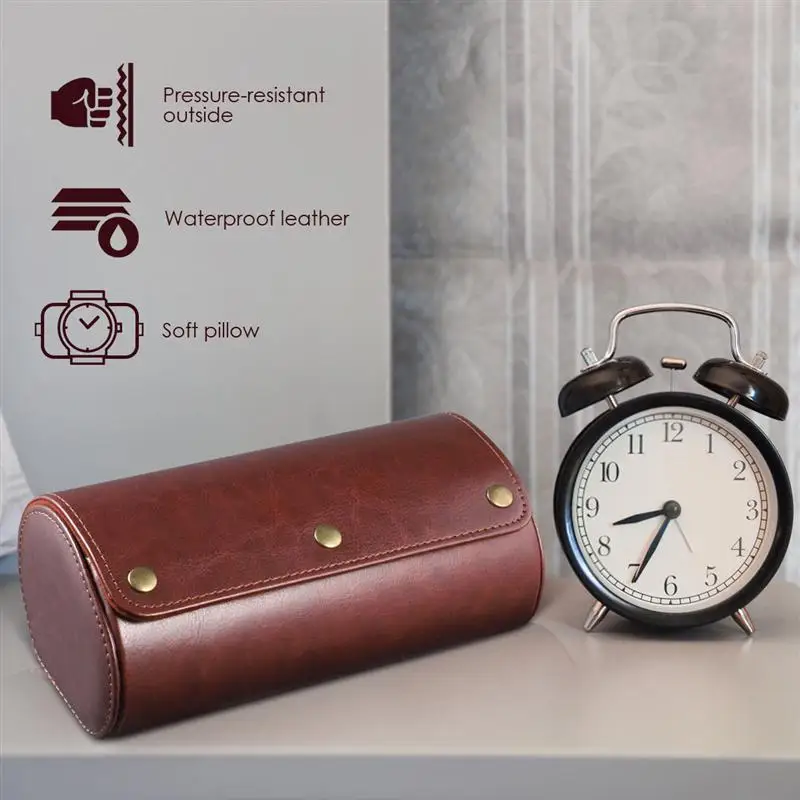 NICERIO Travel Watch Case PU Leather Watch Box 2 Slots Watch Storage Organizer Bracket Holder for Travel Business Trip
NICERIO Travel Watch Case PU Leather Watch Box 2 Slots Watch Storage Organizer Bracket Holder for Travel Business Trip