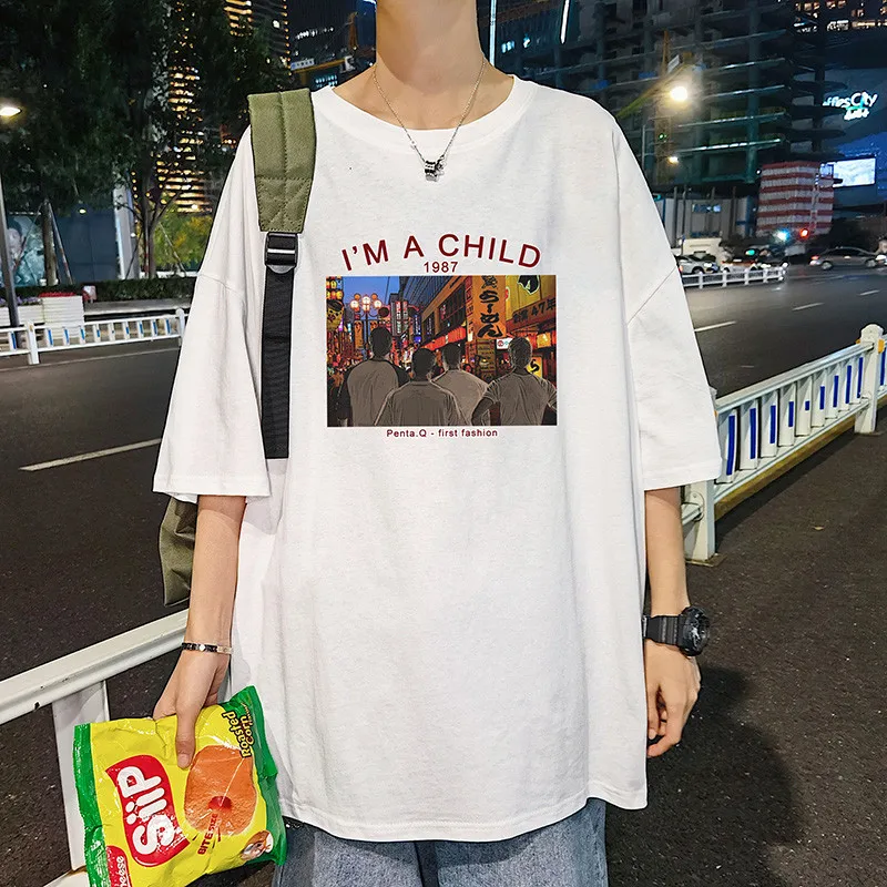 Футболка мужская оверсайз, модная тенниска из хлопка, забавная Повседневная майка с круглым вырезом, одежда для мужчин 
Футболка мужская оверсайз, модная тенниска из хлопка, забавная Повседневная майка с круглым вырезом, одежда для мужчин