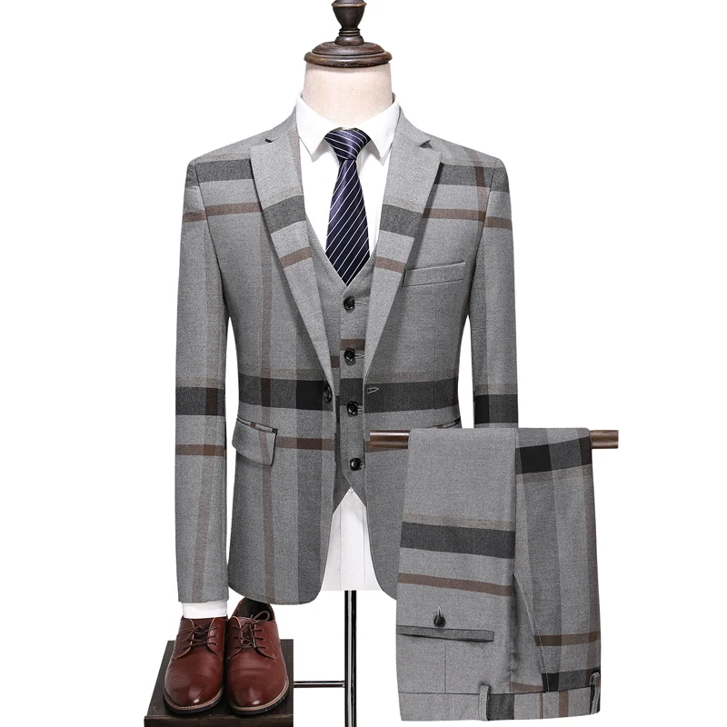 5XL (Blazer+Vest+Pant)Men's Suit Fashion Formal Business Slim Fit 3 Pieces Stripe Men's Tuxedo Wedding Men Suits Groom Suit 2021
5XL (Blazer+Vest+Pant)Men's Suit Fashion Formal Business Slim Fit 3 Pieces Stripe Men's Tuxedo Wedding Men Suits Groom Suit 2021