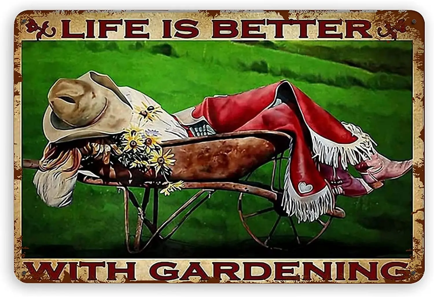 Wall Decoration Rural Home Backyard Metal Plaque Poster 12*8 Inch Life Is Better With Gardening Tin Sign Retro Metal Plate
Wall Decoration Rural Home Backyard Metal Plaque Poster 12*8 Inch Life Is Better With Gardening Tin Sign Retro Metal Plate