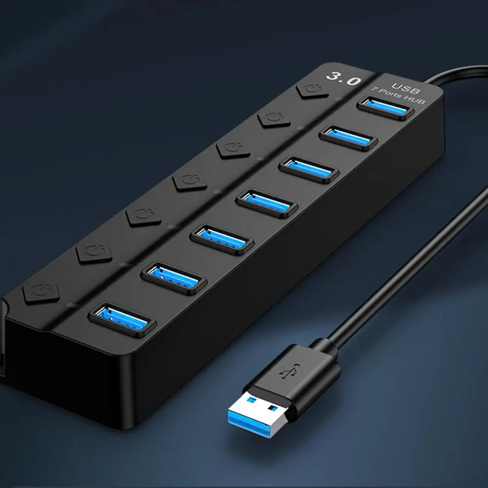 USB HUB 3.0 7 Ports USB 3.0 HUB Splitter With Power Adapter USB Hab High Speed 5Gbps USB Splitter 3 HUB For PC
USB HUB 3.0 7 Ports USB 3.0 HUB Splitter With Power Adapter USB Hab High Speed 5Gbps USB Splitter 3 HUB For PC