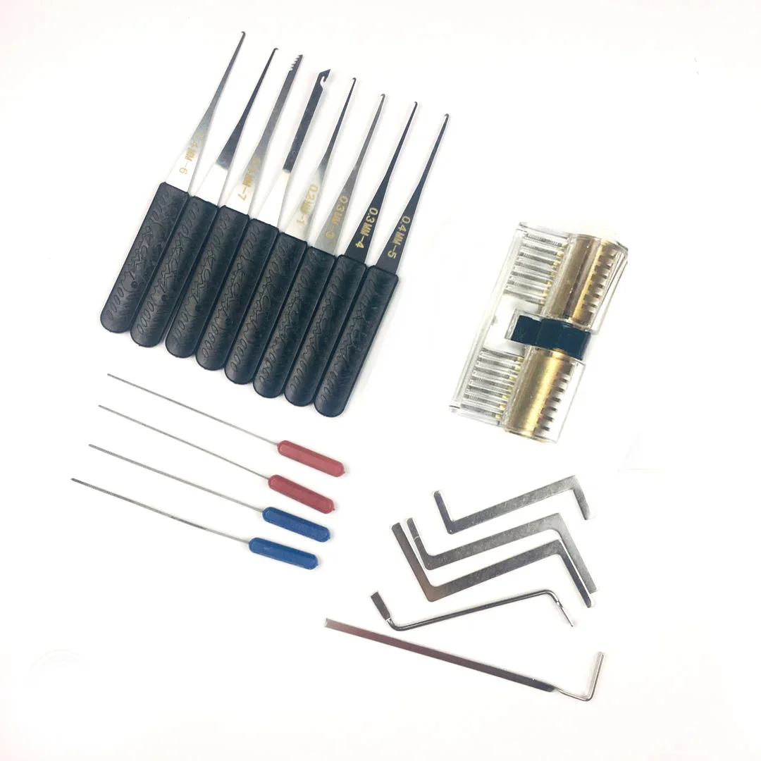 Locksmith Lock Pick Practice Set,Transparent Lock with Broken Key Remove set
Locksmith Lock Pick Practice Set,Transparent Lock with Broken Key Remove set