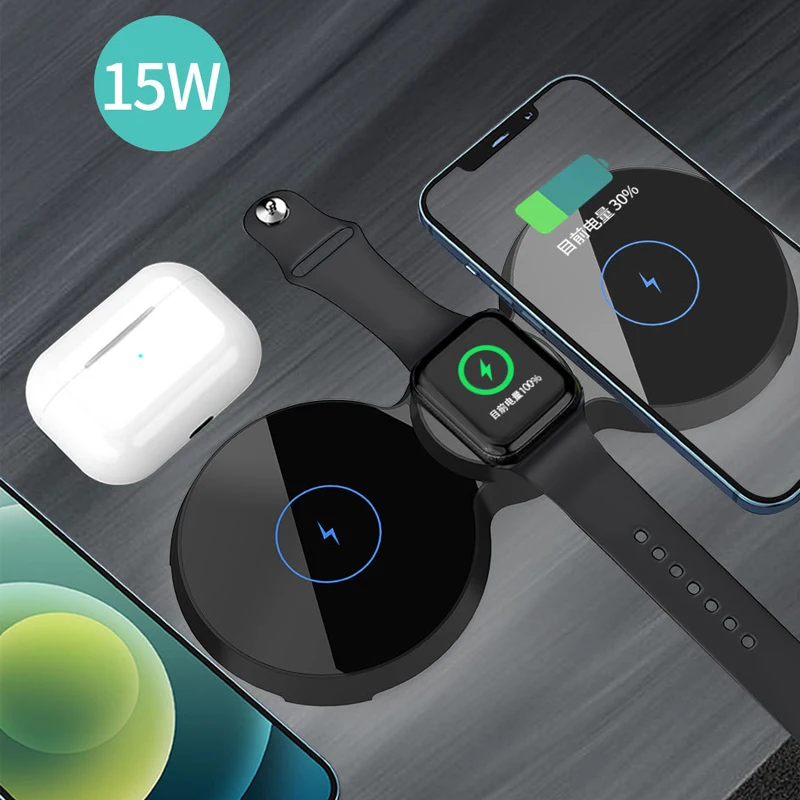 3in1 15W Magnetic Wireless Charger Dock Dual Fast Charging Station Pad for Apple iPhone iWatch Airpods Samsung Wireless Charger
3in1 15W Magnetic Wireless Charger Dock Dual Fast Charging Station Pad for Apple iPhone iWatch Airpods Samsung Wireless Charger
