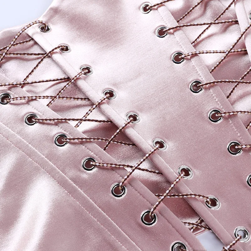 Hollwo Out Women Satin Waist Trainer Underbust Corset Corsage Lace Up Gothic Waspie Girdle Belt
Hollwo Out Women Satin Waist Trainer Underbust Corset Corsage Lace Up Gothic Waspie Girdle Belt