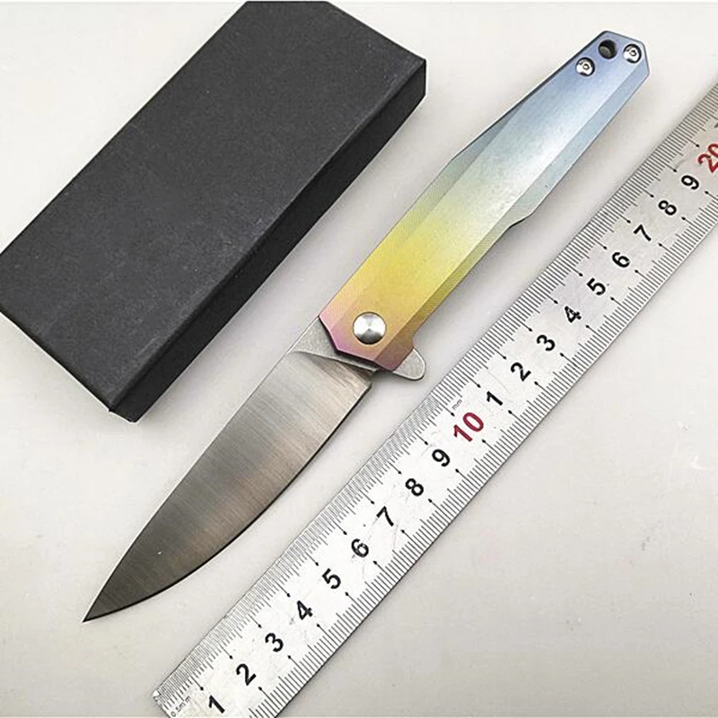 

KESIWO KH10 Титан складной Ножи D2 лезвия Флиппер EDC карманный складной нож Ножи на открытом воздухе/Кемпинг/выживания/Тактический/Рыбалка Ножи
