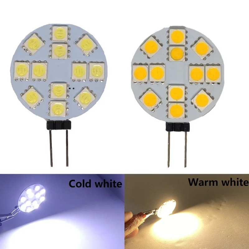 

G4 Socket 5050 SMD Led Bulb on DC 12V Replace Halogen Bi-pin Lamp LED Bulb 1.2W 1.8W 2.4W 4.8W Warm Cold Led Lights