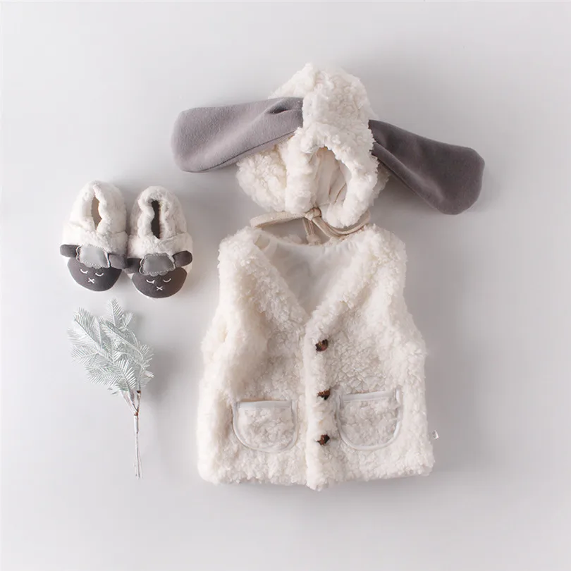 Одежда для новорожденных одежда из искусственного меха маленьких девочек зимний