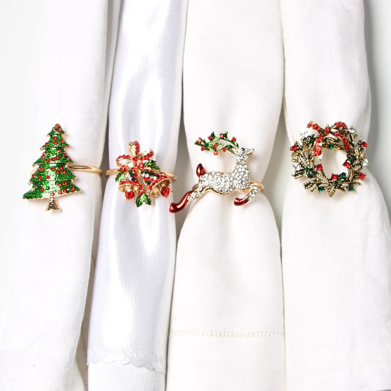 Zollor Metal Christmas Tree Napkin Rings Bow Wreath Mouth Ring Wedding Banquet Hotel Table Supplies Circle Decoration Gifts
Zollor Metal Christmas Tree Napkin Rings Bow Wreath Mouth Ring Wedding Banquet Hotel Table Supplies Circle Decoration Gifts