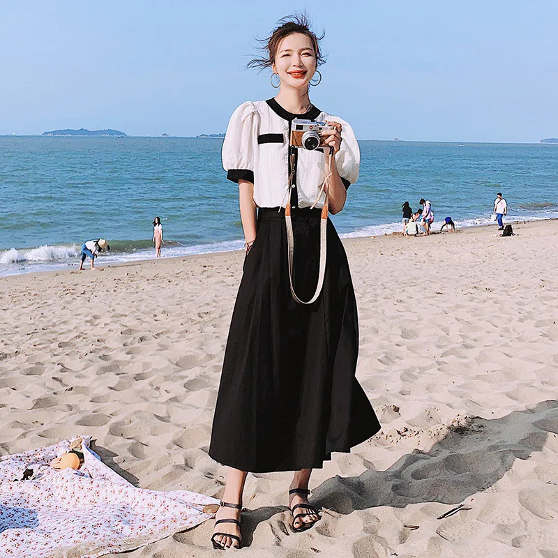 women's New dress suit summer show thin temperament Lace Chiffon shirt gentle wind skirt two piece set
women's New dress suit summer show thin temperament Lace Chiffon shirt gentle wind skirt two piece set