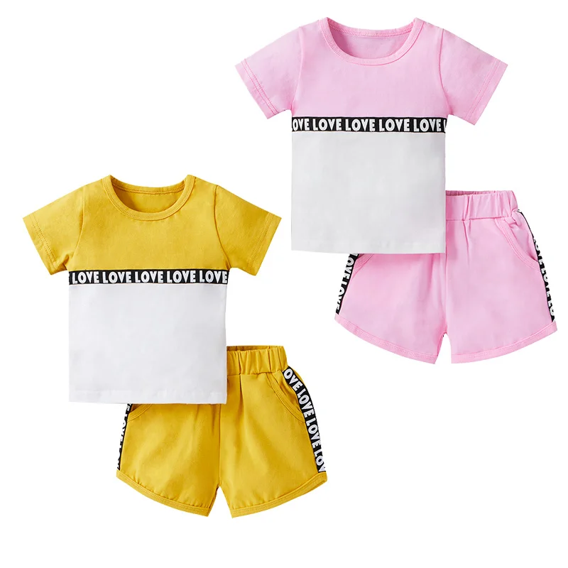 От 6 месяцев до 5 лет детский спортивный костюм из 2 предметов летний комплект для маленьких мальчиков и девочек с короткими рукавами и кругл...
От 6 месяцев до 5 лет детский спортивный костюм из 2 предметов летний комплект для маленьких мальчиков и девочек с короткими рукавами и кругл...