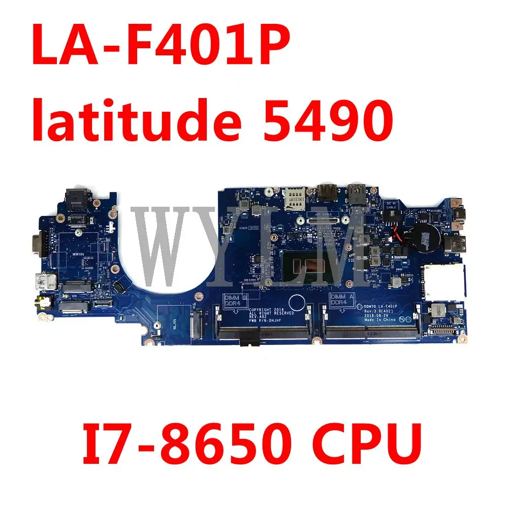 CN 046T0W 0D3TCJ 0M79GG For DELL latitude 5490 motherboard DDM70 LA-F401P I7-8650 CPU Laptop Motherboard 100%Tested Working Well
CN 046T0W 0D3TCJ 0M79GG For DELL latitude 5490 motherboard DDM70 LA-F401P I7-8650 CPU Laptop Motherboard 100%Tested Working Well