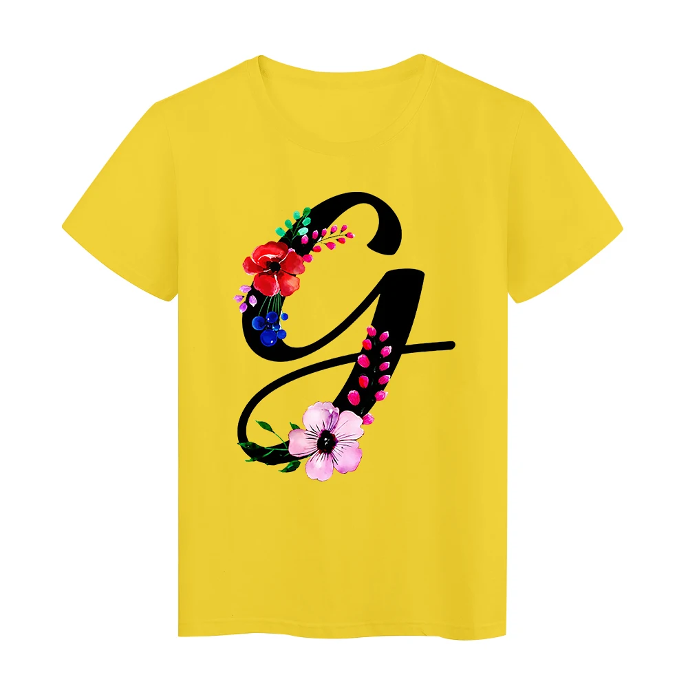2021 New Flower And Letter G Series Yellow T-shirt Women Harajuku Style Aesthetic Women Summer Tshirt Simplicity Top Tee
2021 New Flower And Letter G Series Yellow T-shirt Women Harajuku Style Aesthetic Women Summer Tshirt Simplicity Top Tee