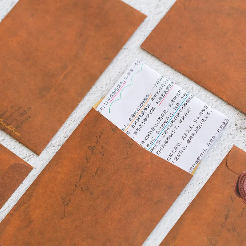 10 шт. Винтажный конверт Zaka из крафт-бумаги сумка для открыток лак открытка