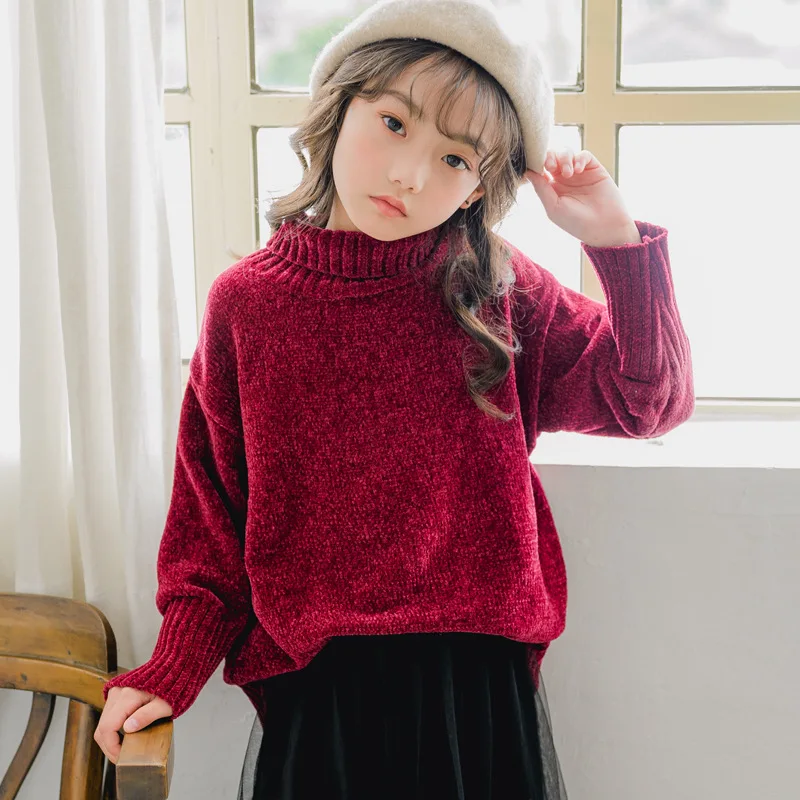 Teenage Girls Pullover Sweater 2019 New Autumn Winter Kids Sweater Knitted Velvet Turtleneck Sweater BC787
Teenage Girls Pullover Sweater 2019 New Autumn Winter Kids Sweater Knitted Velvet Turtleneck Sweater BC787