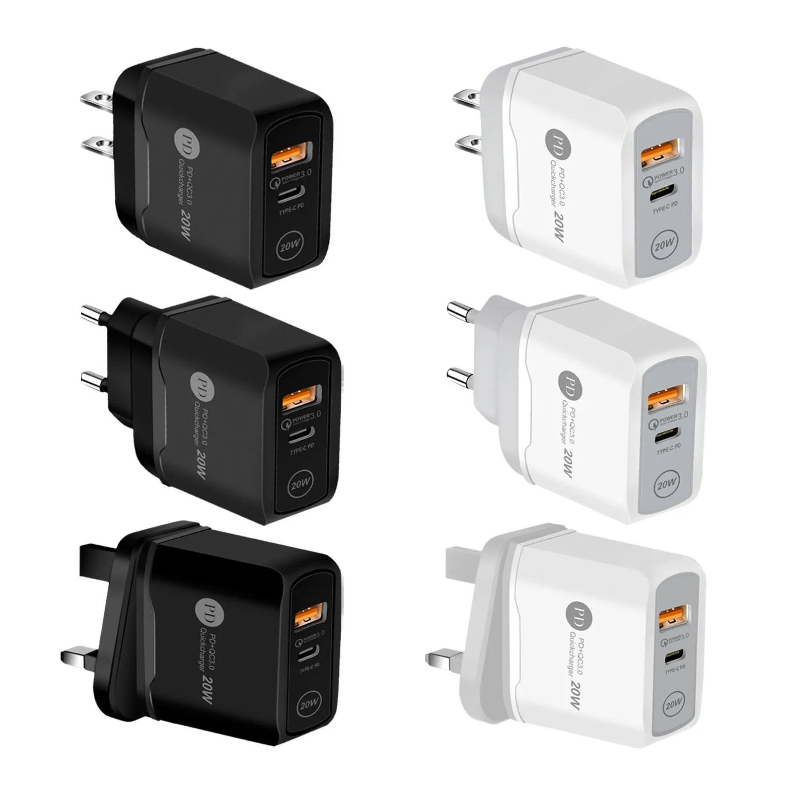 18W USB-A 20W PD QC3.0 Fast Charger For IPhone 12 ProIPad Mini SamsungS20 Ultra NOTE 20 10 USB Dual Port Quick Charge Adapter
18W USB-A 20W PD QC3.0 Fast Charger For IPhone 12 ProIPad Mini SamsungS20 Ultra NOTE 20 10 USB Dual Port Quick Charge Adapter