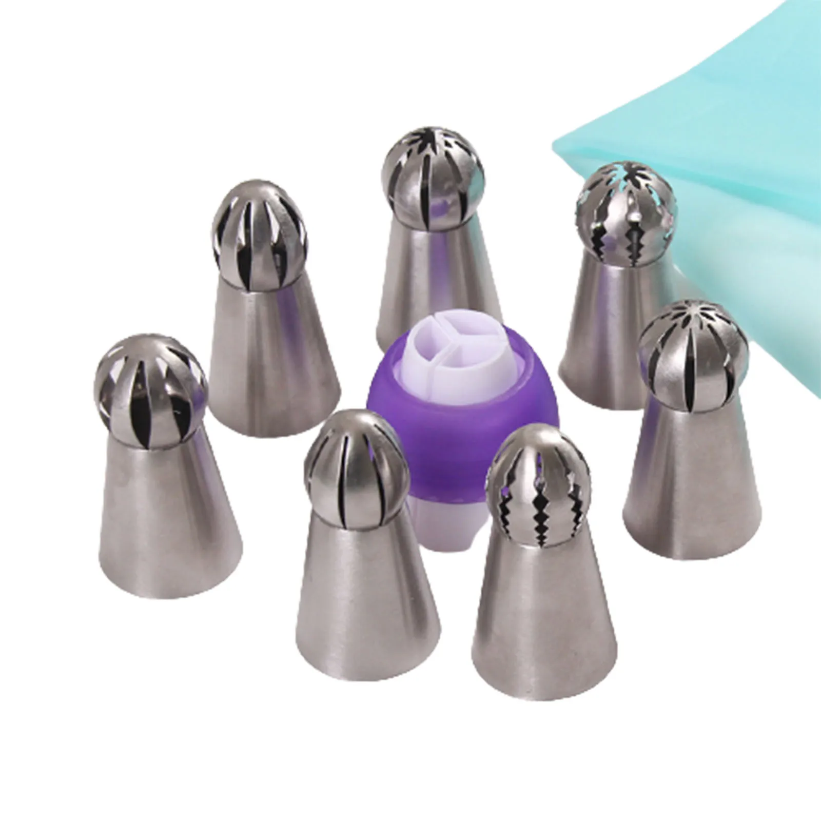 9 PCS Baking Supplies Set with Piping Ball Durable Easy Operation Long Lasting Convenient Anti-Rust for DIY Cake
9 PCS Baking Supplies Set with Piping Ball Durable Easy Operation Long Lasting Convenient Anti-Rust for DIY Cake