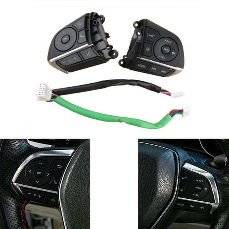 Кнопки управления круиз-контролем на руль для Toyota Avalon Camry RAV4 84250-06850, аксессуары для интерьера автомобиля
Кнопки управления круиз-контролем на руль для Toyota Avalon Camry RAV4 84250-06850, аксессуары для интерьера автомобиля