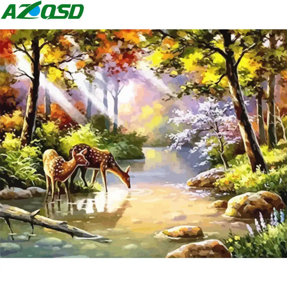AZQSD Painting By Numbers Deer Draw By Number On Canvas Animal Art Kits Drawing Canvas HandPainted DIY Unframed Decoration
AZQSD Painting By Numbers Deer Draw By Number On Canvas Animal Art Kits Drawing Canvas HandPainted DIY Unframed Decoration