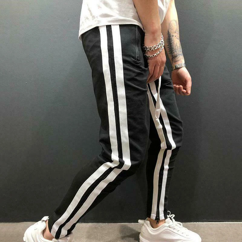 New Men Streetwear Side Striped Long Sweatpants Gym Slim Fitness Sports Harem Trousers Hip Hop Track Pants Male Plus Size Pants
New Men Streetwear Side Striped Long Sweatpants Gym Slim Fitness Sports Harem Trousers Hip Hop Track Pants Male Plus Size Pants