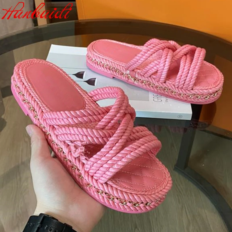 Hemp Rope Women Summer Slippers Fashion Chian Weave Women Mules Runway Outfit Beach Sandals Flats Party Dress Shoes Women 2021
Hemp Rope Women Summer Slippers Fashion Chian Weave Women Mules Runway Outfit Beach Sandals Flats Party Dress Shoes Women 2021
