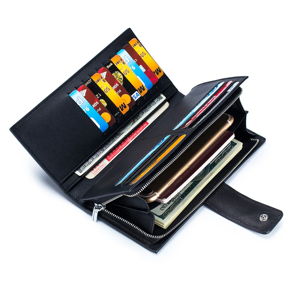 2021 New Genuine Cow Leather Long Versatile Business Men Wallet Zipper Hasp Style Multi-Function Large Capacity Card Bag
2021 New Genuine Cow Leather Long Versatile Business Men Wallet Zipper Hasp Style Multi-Function Large Capacity Card Bag