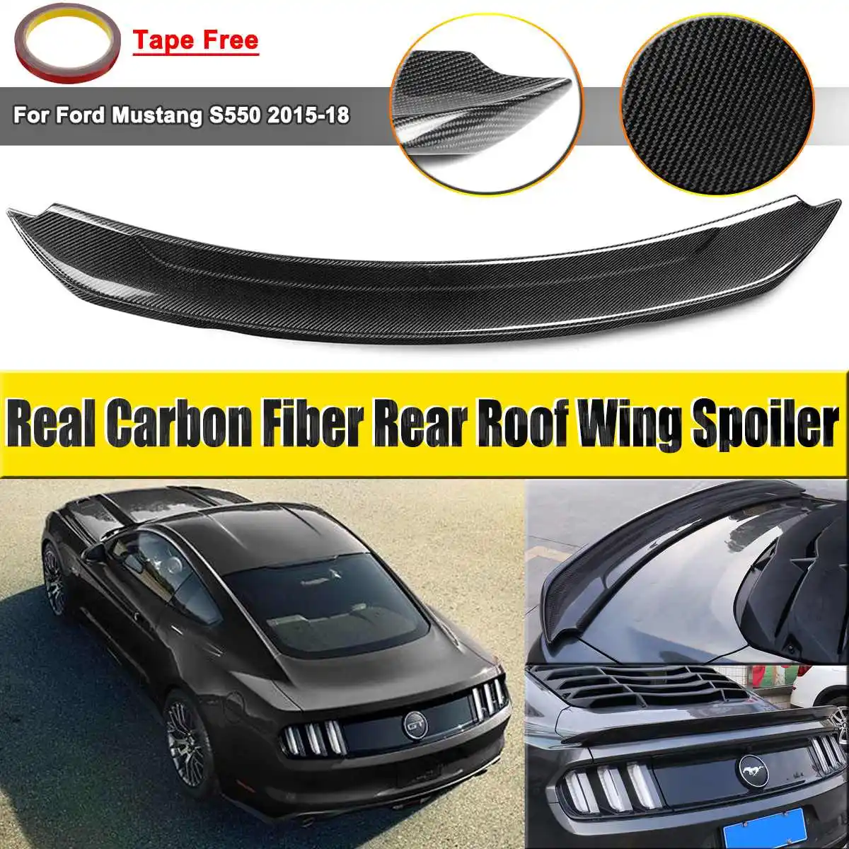 Full Real Carbon Fiber Material Rear Trunk Spoiler Wing For Ford for Mustang 2015-2018 Auto Racing Car Styling Tail Lip Wing
Full Real Carbon Fiber Material Rear Trunk Spoiler Wing For Ford for Mustang 2015-2018 Auto Racing Car Styling Tail Lip Wing