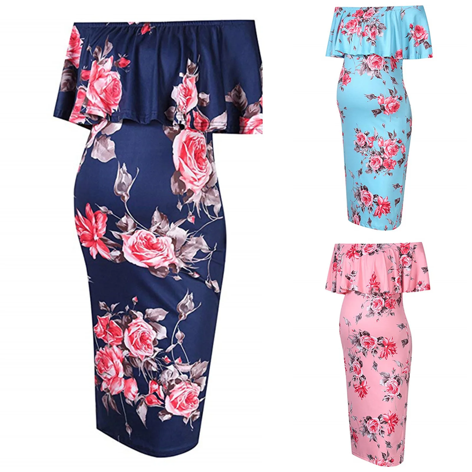 Causal Pregnant Dress Women Summer Autumn Maternity Sleeveless Print Dress Off Shoulder Casual Maxi Dress robes de maternité
Causal Pregnant Dress Women Summer Autumn Maternity Sleeveless Print Dress Off Shoulder Casual Maxi Dress robes de maternité