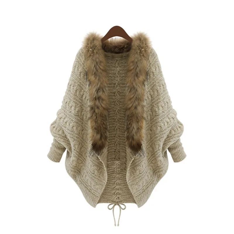 Autumn Loose Large Cape Wool Collar Knitted Cardigan Women'S Printed Bat Sleeve Commuting Wool Collar Sweater Coat
Autumn Loose Large Cape Wool Collar Knitted Cardigan Women'S Printed Bat Sleeve Commuting Wool Collar Sweater Coat