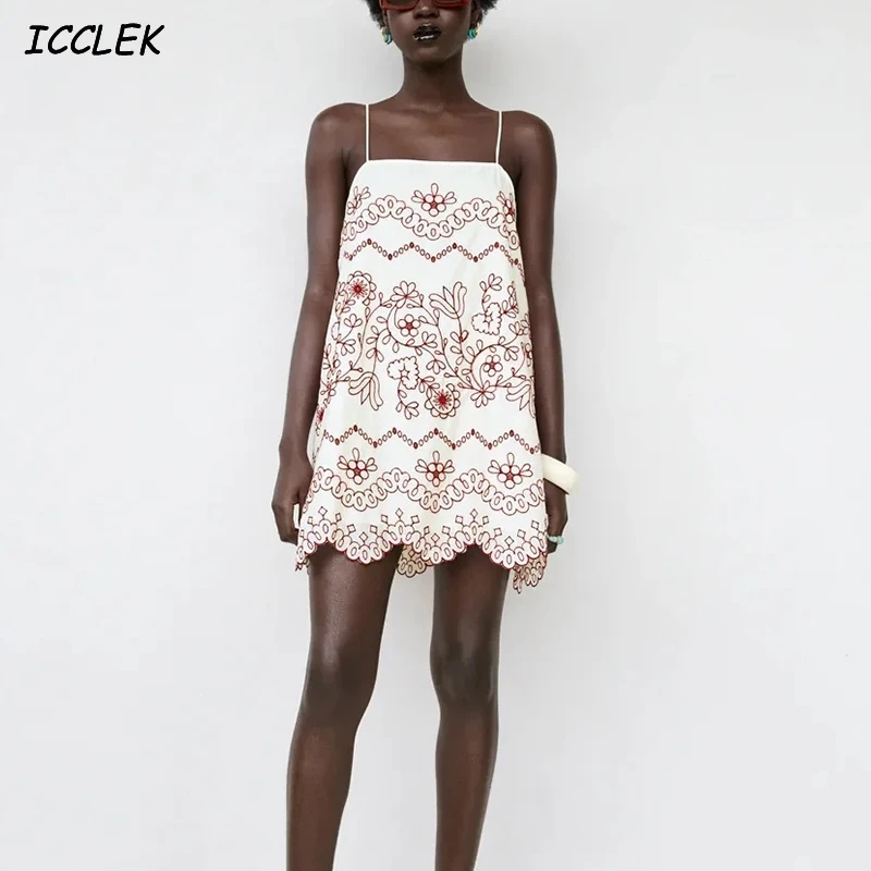 Summer Women's Dress Floral Embroidery Party Dresses Spaghetti Strap Maxi Dress Sexy Mini Dresses Robe Female Clothing Vestidos
Summer Women's Dress Floral Embroidery Party Dresses Spaghetti Strap Maxi Dress Sexy Mini Dresses Robe Female Clothing Vestidos