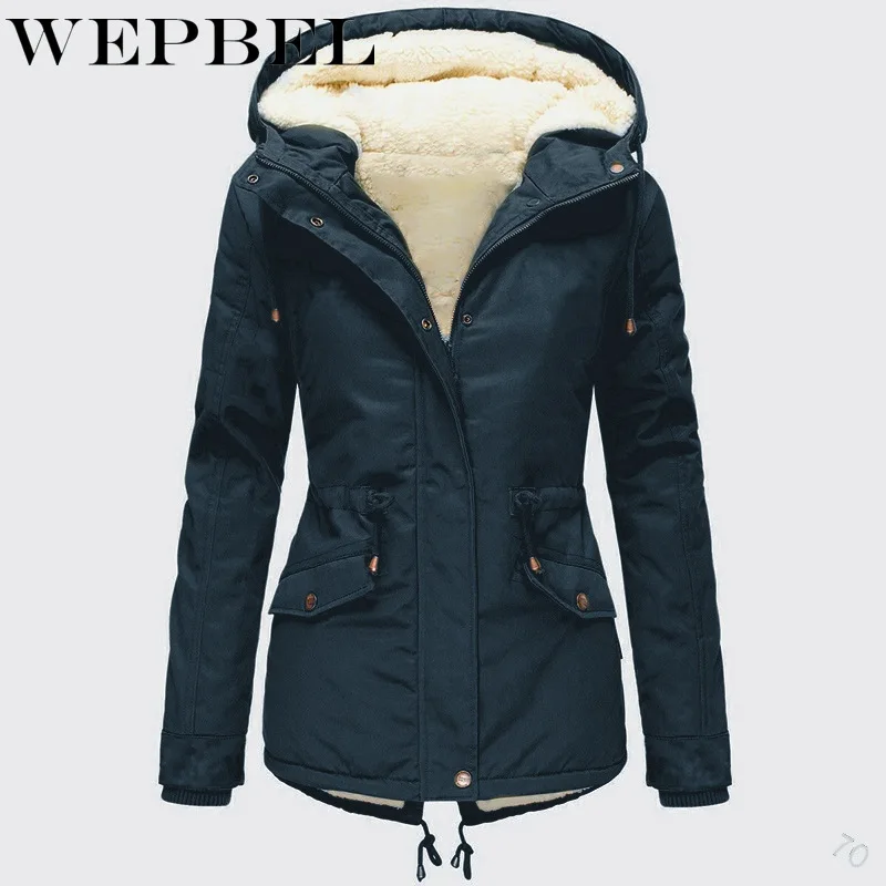 WEPBEL Women Winter Thicken Zipper Hooded Parka with Pocket Long Sleeve Corset Jacket Warm Coat Ladies Outwear
WEPBEL Women Winter Thicken Zipper Hooded Parka with Pocket Long Sleeve Corset Jacket Warm Coat Ladies Outwear