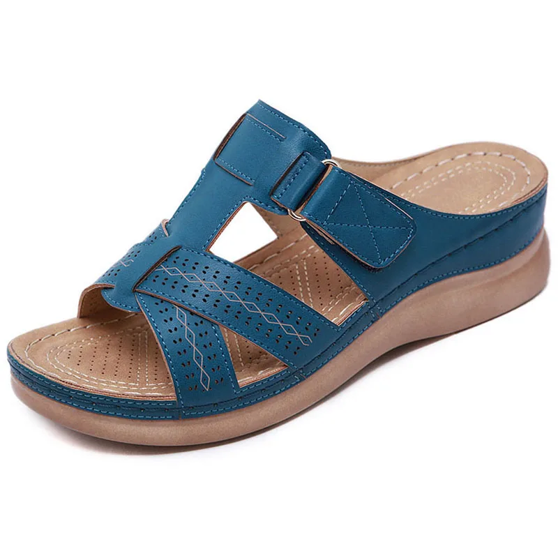 Vintage Anti-slip Leather Casual Female Platform Retro Shoes Premium Orthopedic Open Toe Sandals 2021 Summer Women Wedge Sandals
Vintage Anti-slip Leather Casual Female Platform Retro Shoes Premium Orthopedic Open Toe Sandals 2021 Summer Women Wedge Sandals