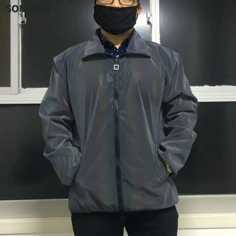Colorful reflective jacket men autumn winter night reflect light hip hop coat women harajuku rainbow color reflective jackets
Colorful reflective jacket men autumn winter night reflect light hip hop coat women harajuku rainbow color reflective jackets