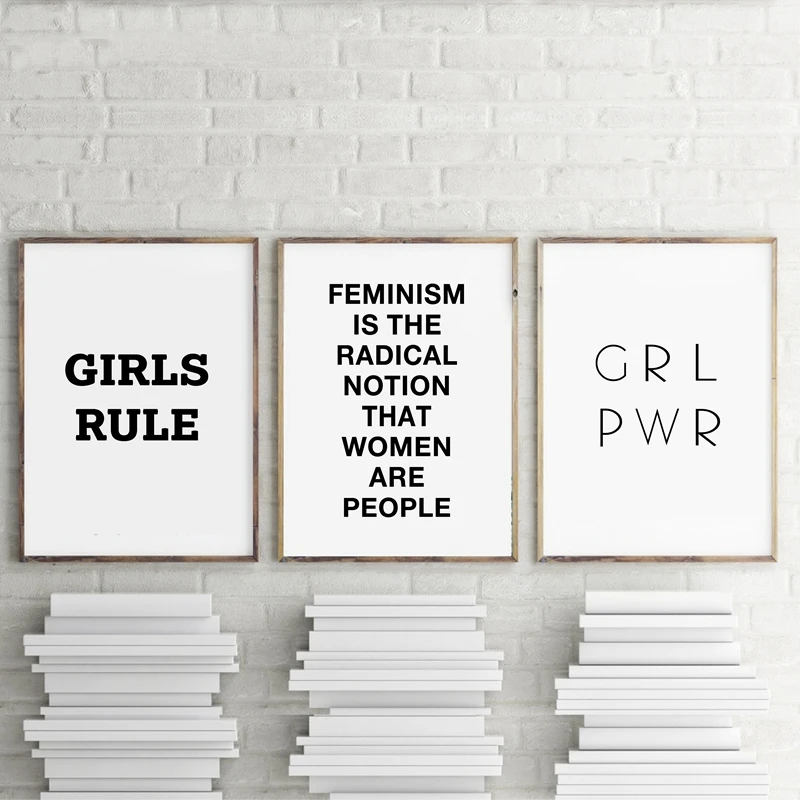 Feminism Decoration Inspirational Quote Canvas Art Print Girl Rules and Girl Power Girls Room Decor Canvas Painting Poster
Feminism Decoration Inspirational Quote Canvas Art Print Girl Rules and Girl Power Girls Room Decor Canvas Painting Poster