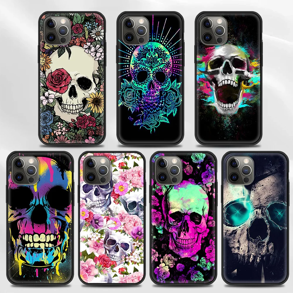 Flower Skull Phone Case For iPhone 11 13 12 Pro Max XS XR X 8 7 6s Plus SE Black Soft TPU Bumper Shell
Flower Skull Phone Case For iPhone 11 13 12 Pro Max XS XR X 8 7 6s Plus SE Black Soft TPU Bumper Shell