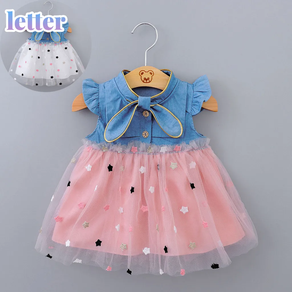 Infant Baby Girls Kids Dresses Princess Gauze Star Denim Outfits Clothing Girl Clothing Summer Suits Summer Cloth
Infant Baby Girls Kids Dresses Princess Gauze Star Denim Outfits Clothing Girl Clothing Summer Suits Summer Cloth