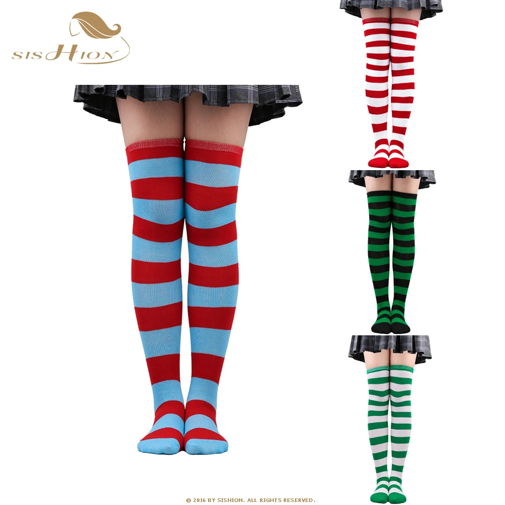 SISHION New 2022 Christmas Striped Sockings Women Halloween Party Costume Overknee Socks SP1662
SISHION New 2022 Christmas Striped Sockings Women Halloween Party Costume Overknee Socks SP1662