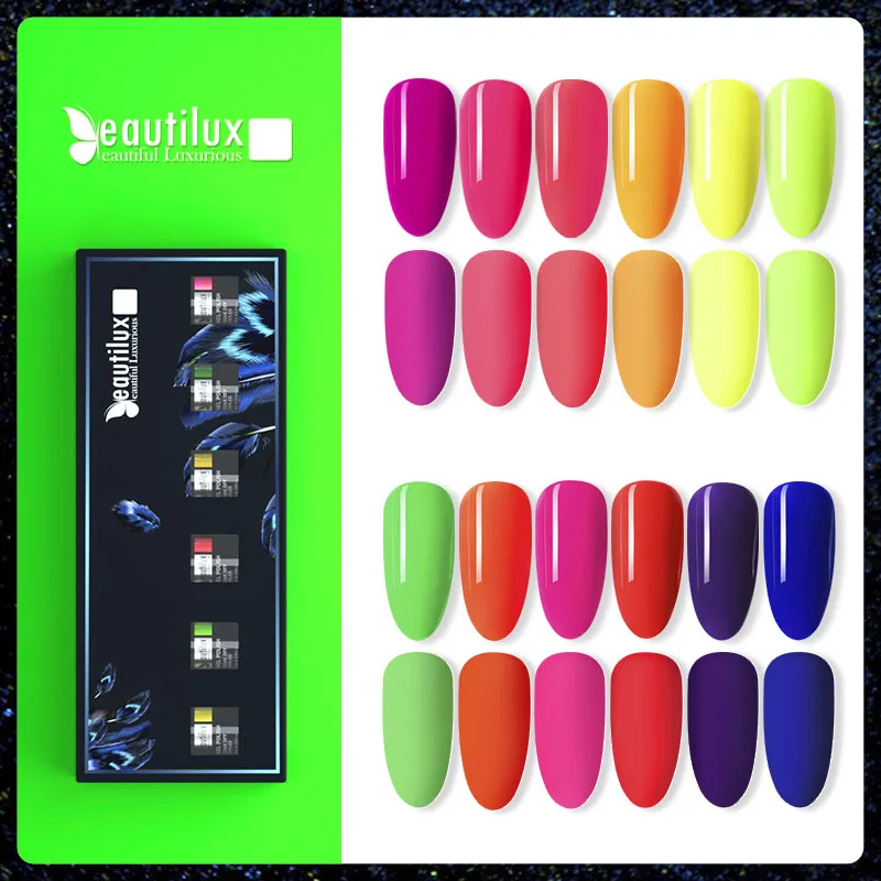 Beautilux Gel Polish Kit Neon Color Nail Gel Polish Summer Candy Hot Pink Green Yellow Gel Varnish Sugar Gels Lacquer 6pcs/set
Beautilux Gel Polish Kit Neon Color Nail Gel Polish Summer Candy Hot Pink Green Yellow Gel Varnish Sugar Gels Lacquer 6pcs/set
