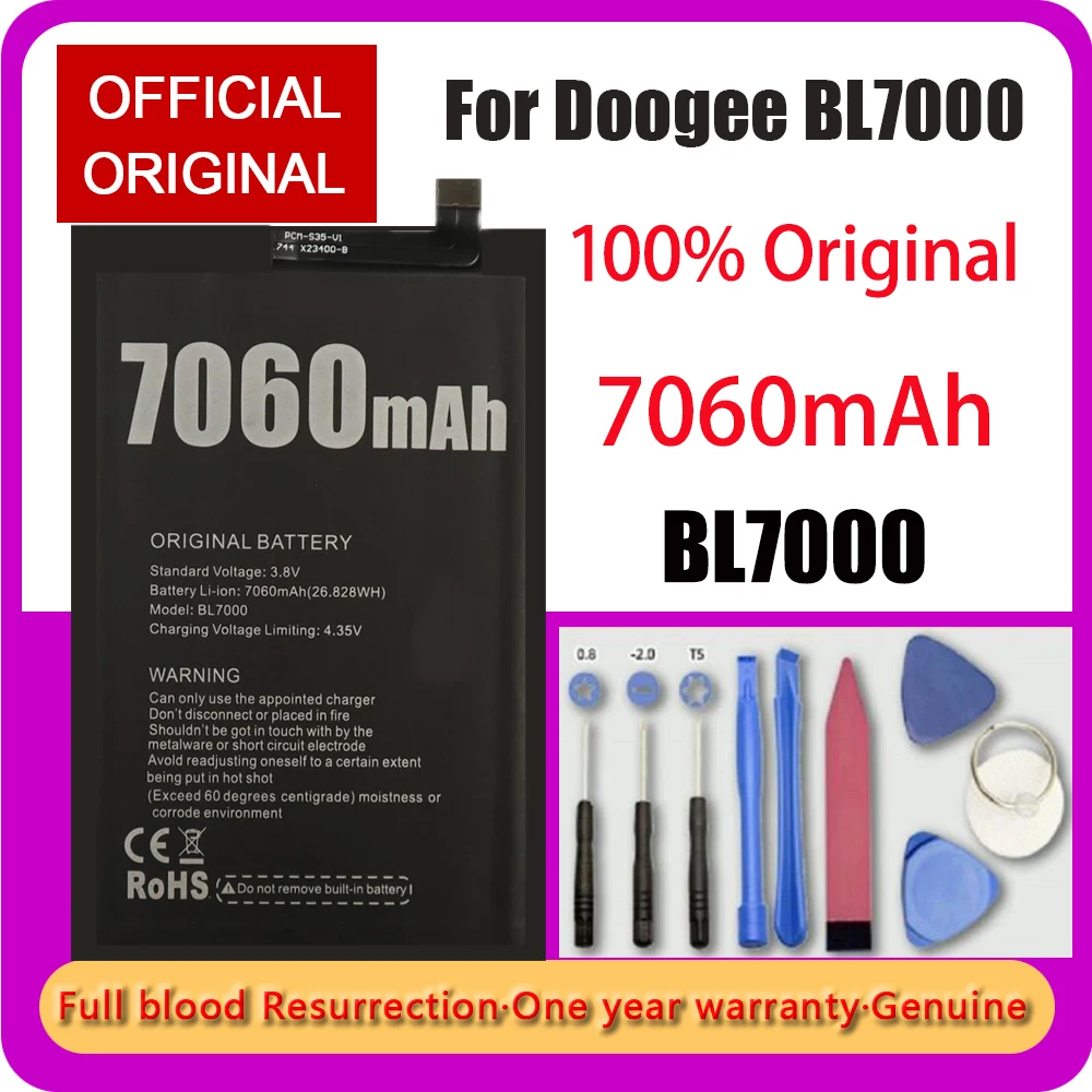 Новинка 100%, аккумулятор 7060 мАч BL 7000 Для Doogee BL7000 мобильный телефон высококачественное отслеживание + Инструменты
Новинка 100%, аккумулятор 7060 мАч BL 7000 Для Doogee BL7000 мобильный телефон высококачественное отслеживание + Инструменты
