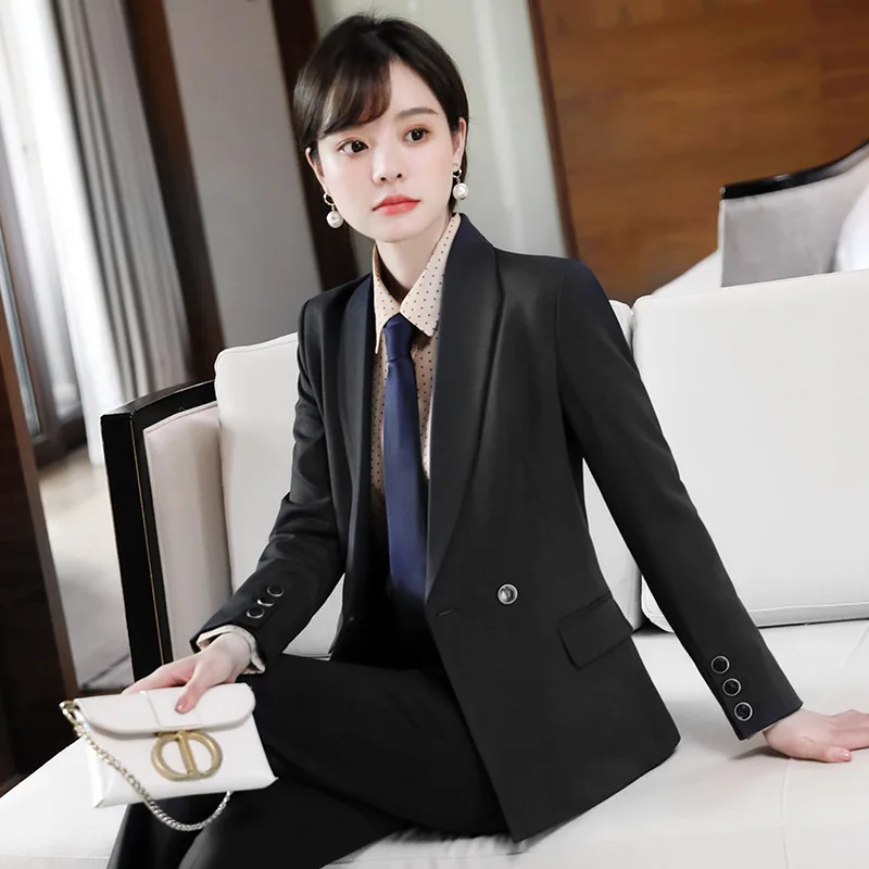 High Quality 2 Piece Set solid color Formal Pant Suit Blazer Office Lady Interview clothing Women business Jacket and Pant
High Quality 2 Piece Set solid color Formal Pant Suit Blazer Office Lady Interview clothing Women business Jacket and Pant