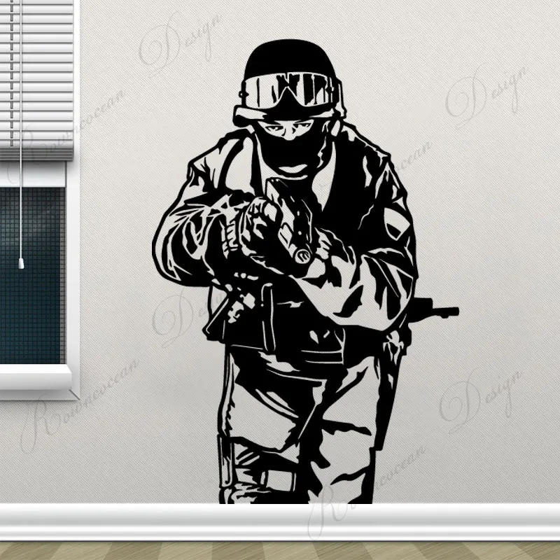 Counter Terrorist Force Swat Team Настенная Наклейка виниловая домашняя декорация стена