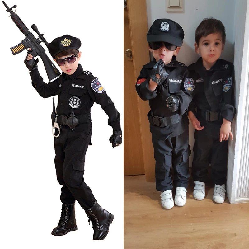 110-160cm Children Cops Clothing Sets Kids Traffic Special Police Cosplay Costumes Halloween Party Policemen Role Play Uniforms
110-160cm Children Cops Clothing Sets Kids Traffic Special Police Cosplay Costumes Halloween Party Policemen Role Play Uniforms