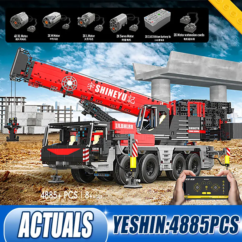 Yeshin 22003 LTM11200 высокотехнологичные игрушки Масштаб 1:17 приложение RC моторизованный мобильный кран модель строительные блоки кирпичи Дети Рож...
Yeshin 22003 LTM11200 высокотехнологичные игрушки Масштаб 1:17 приложение RC моторизованный мобильный кран модель строительные блоки кирпичи Дети Рож...